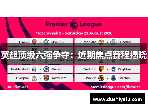 英超顶级六强争夺：近期焦点赛程揭晓